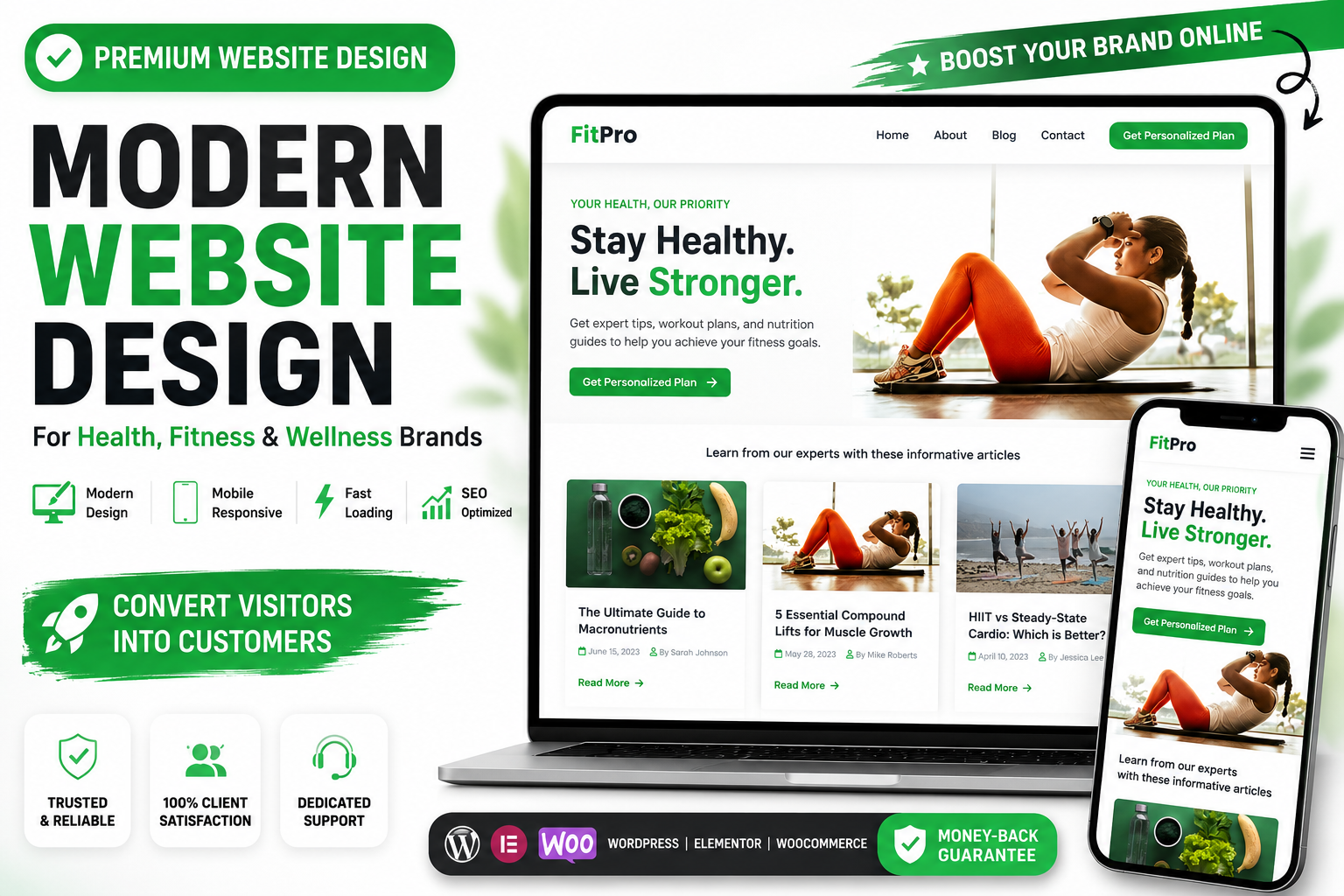 FitPro - health and fitness website