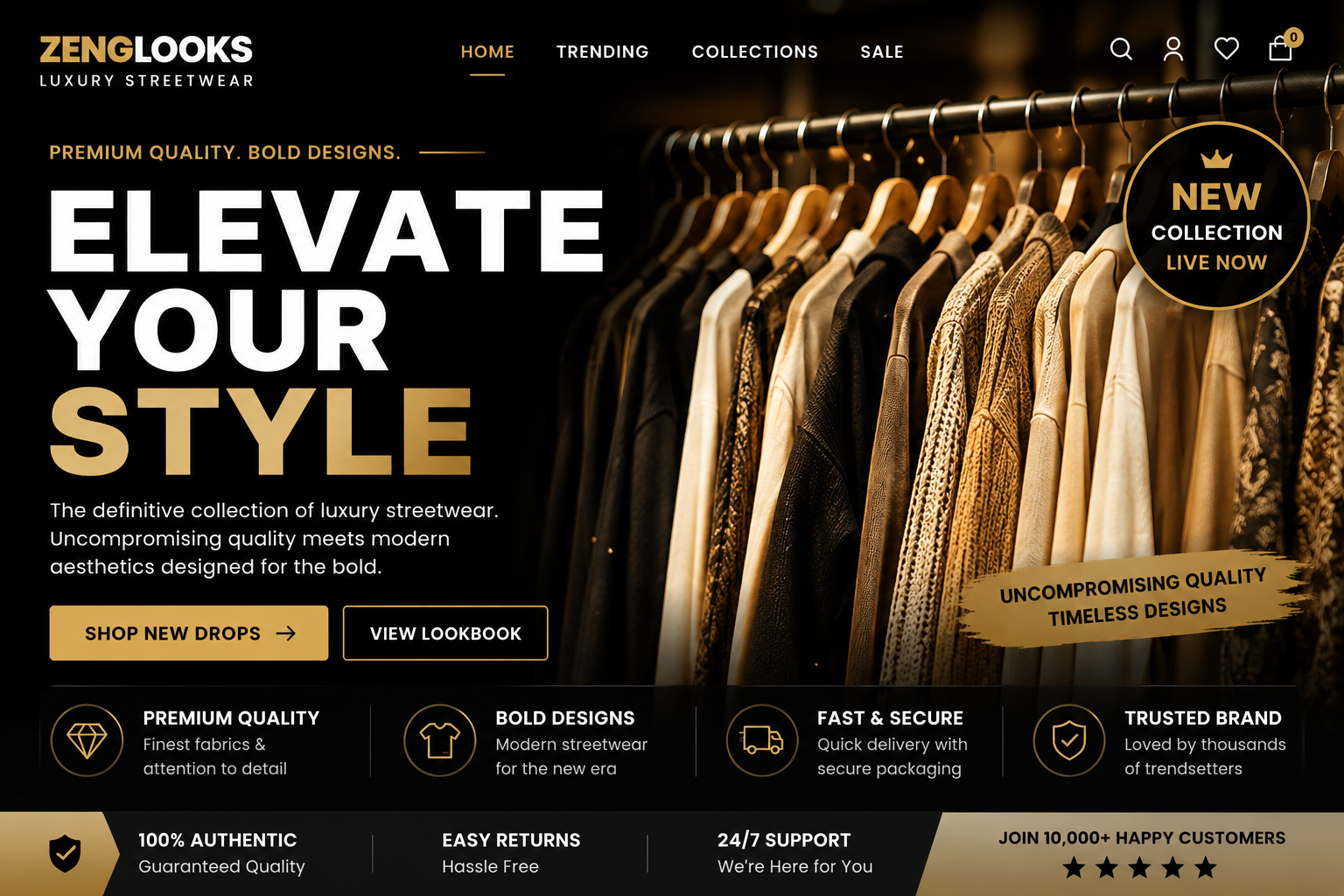 ZenGlooks - luxury streetwear ecommerce